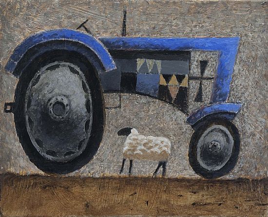 View Tractor with sheep 